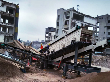 日處理量1000噸的建筑垃圾移動(dòng)破碎站在杭州投入使用（現(xiàn)場(chǎng)圖片）